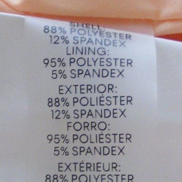 new CALVIN KLEIN Skirt, 2,  Peach, Faux Wrap, Big Button Accent, Back Zipper - Picture 9 of 12